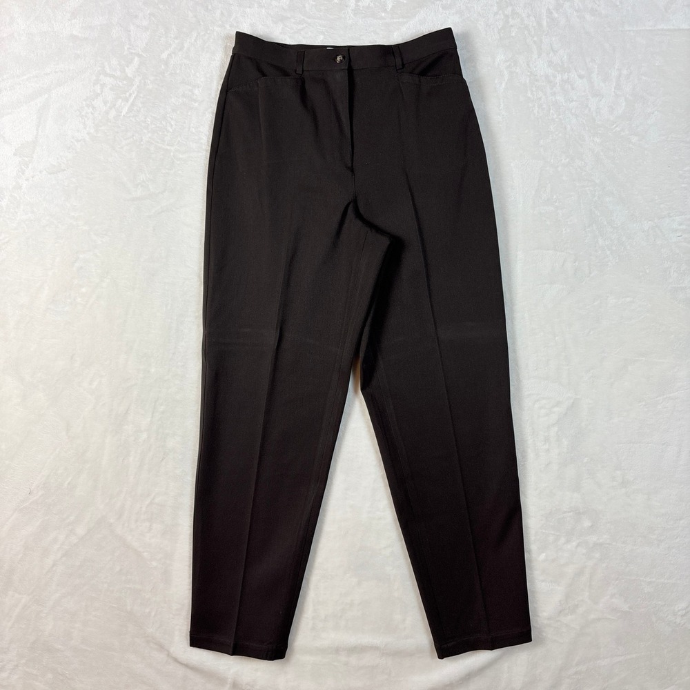 Talbots Trousers Women 8 Brown Good Straight Leg Stretch Dress Pants